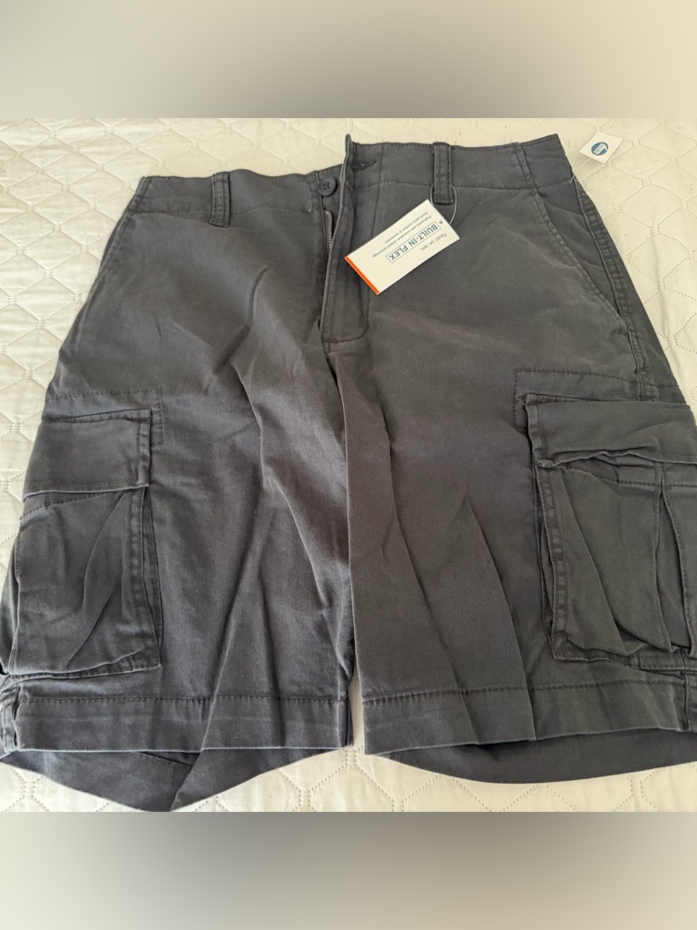 Men’s Old Navy Lived In Straight Cargo Shorts, Gray, Size 32